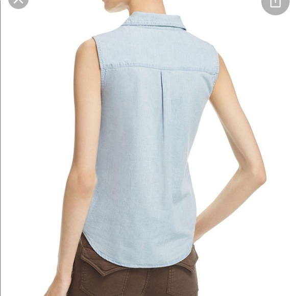 Soft Joie Creta Sleevless Chambray shirt - Picture 2 of 5